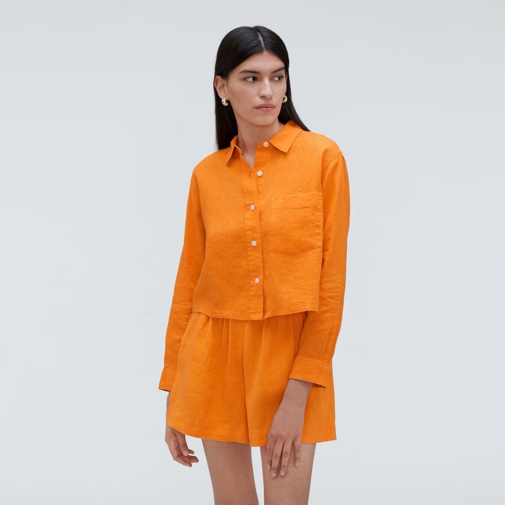 Everlane Linen Top in Turmeric